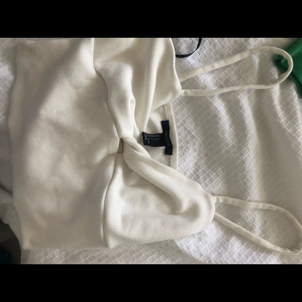 White crop top